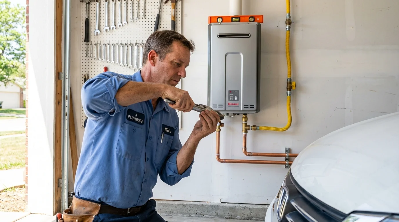 Tankless water heater installation by a Johns Plumbing LLC plumber in Pioche